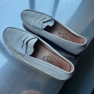 Tods Women’s Driving Loafers - baby blue